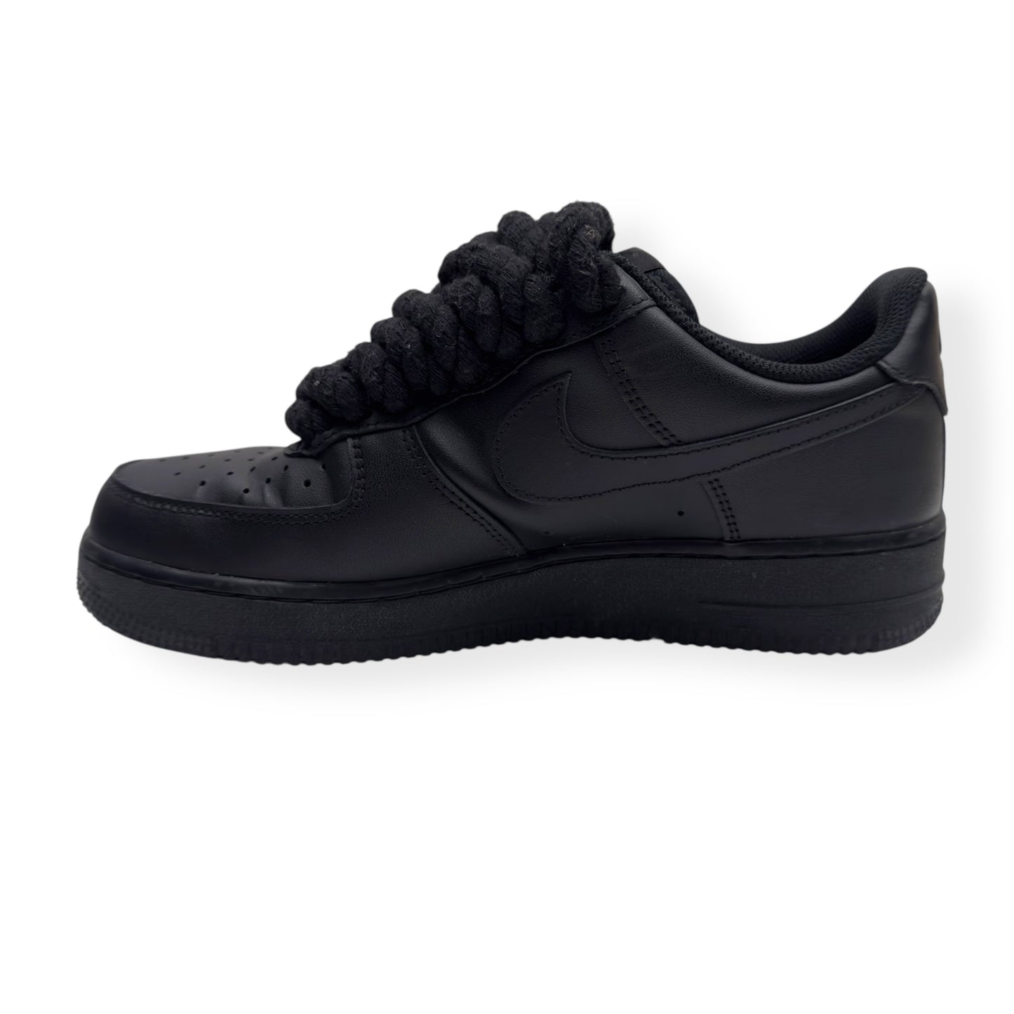 NIKE AIR FORCE 1 ROPE LACE SNEAKER BLACK UK7.5