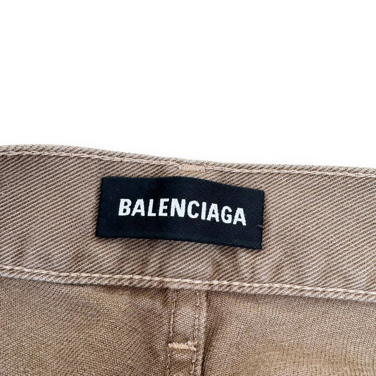 BALENCIAGA STRAIGHT LEG DENIM JEANS OLIVE / KHAKI 32”