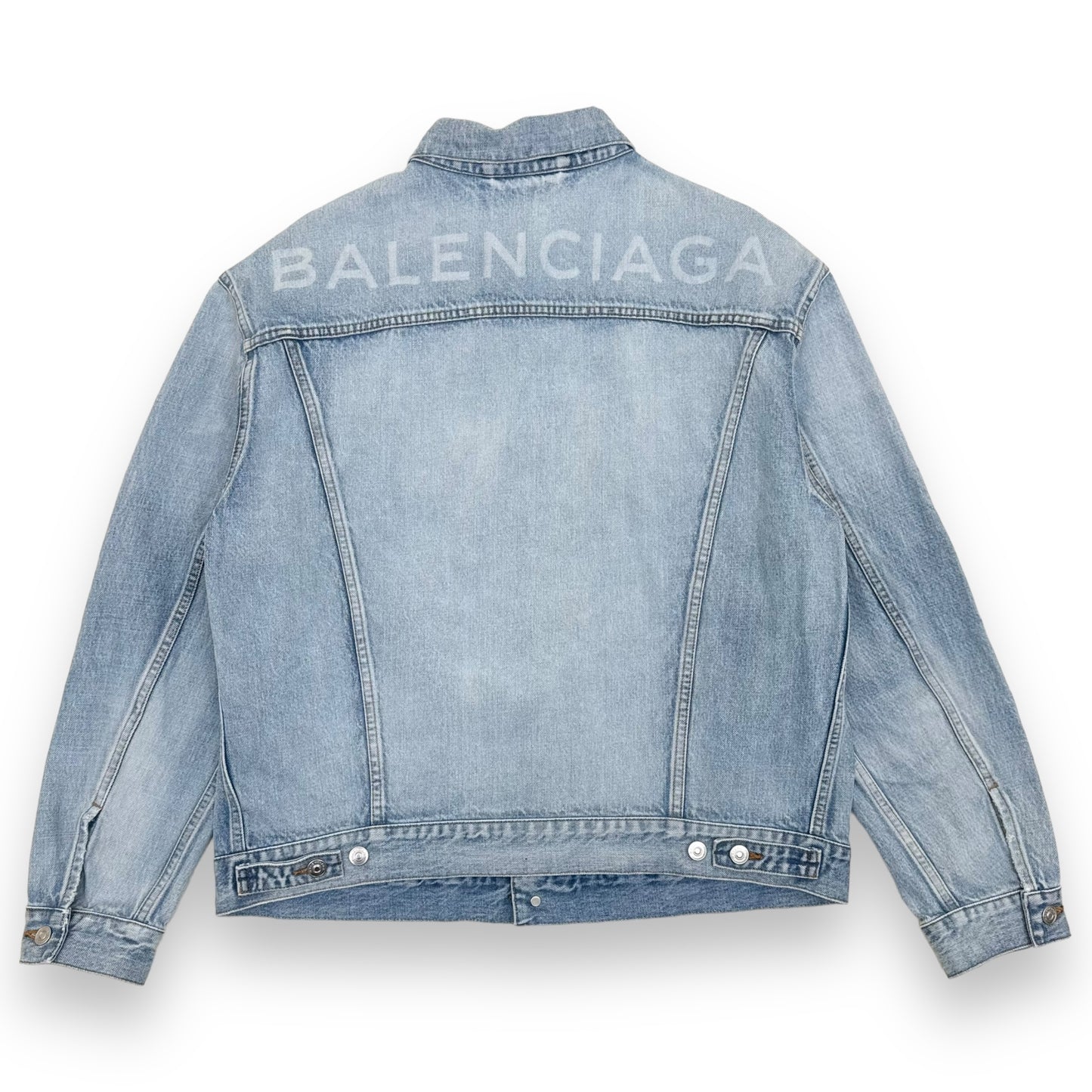 BALENCIAGA SS18 OVERSIZED DENIM JACKET BLUE UK8