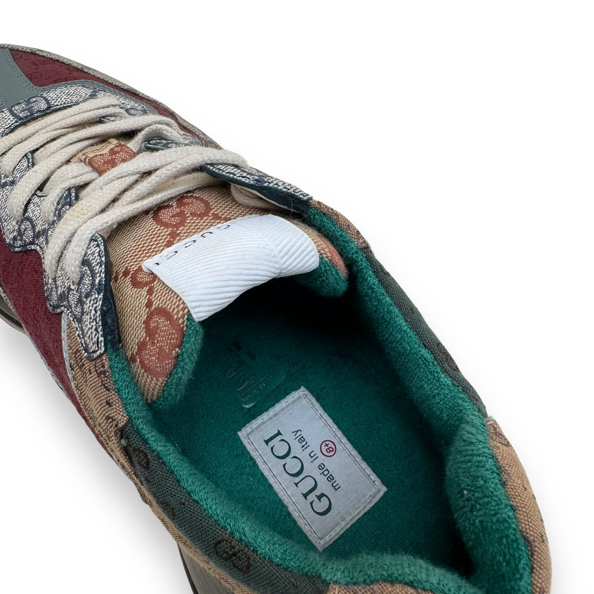 GUCCI RHYTON GG SUPREME SNEAKER BEIGE / ORANGE UK8.5