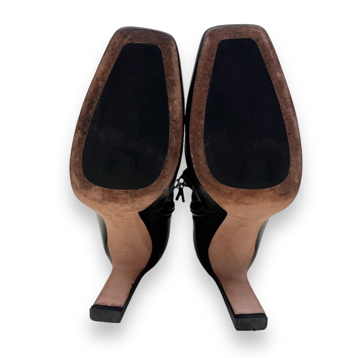 JIMMY CHOO MINORI LEATHER ANKLE BOOTS BLACK UK5
