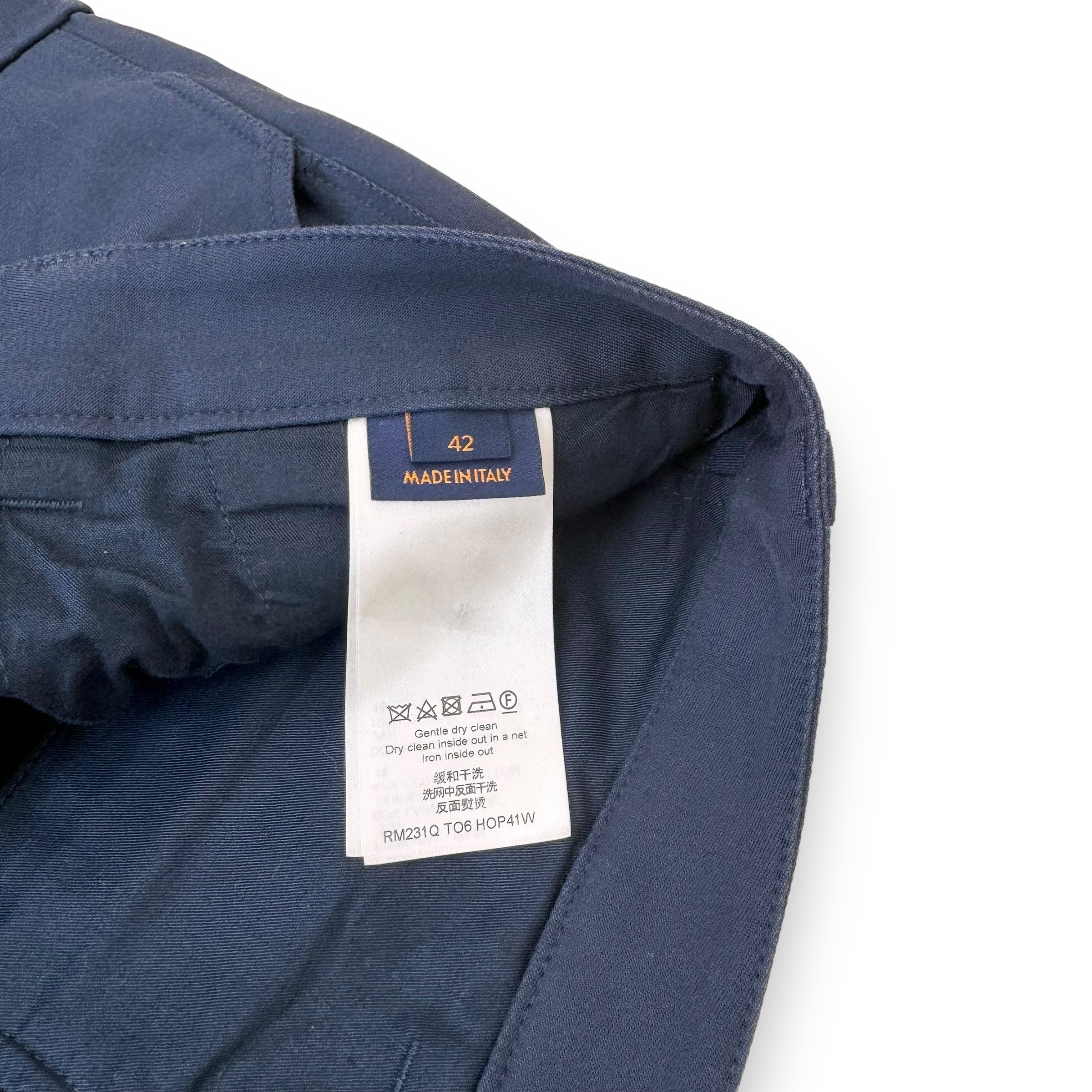 LOUIS VUITTON LVSE PANELLED CARGO PANTS NAVY L