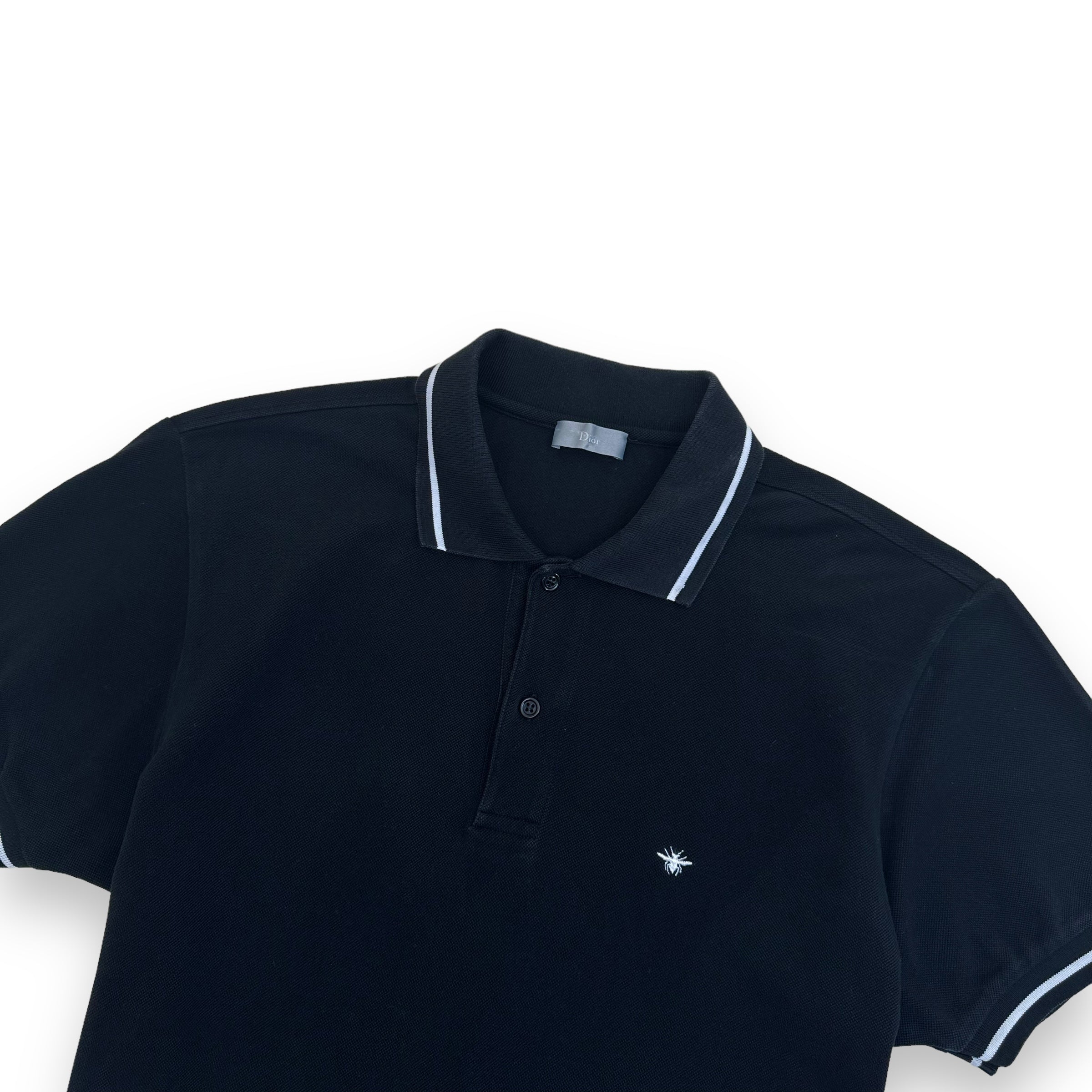 DIOR EMBOSSED BEE POLO SHIRT BLACK XL