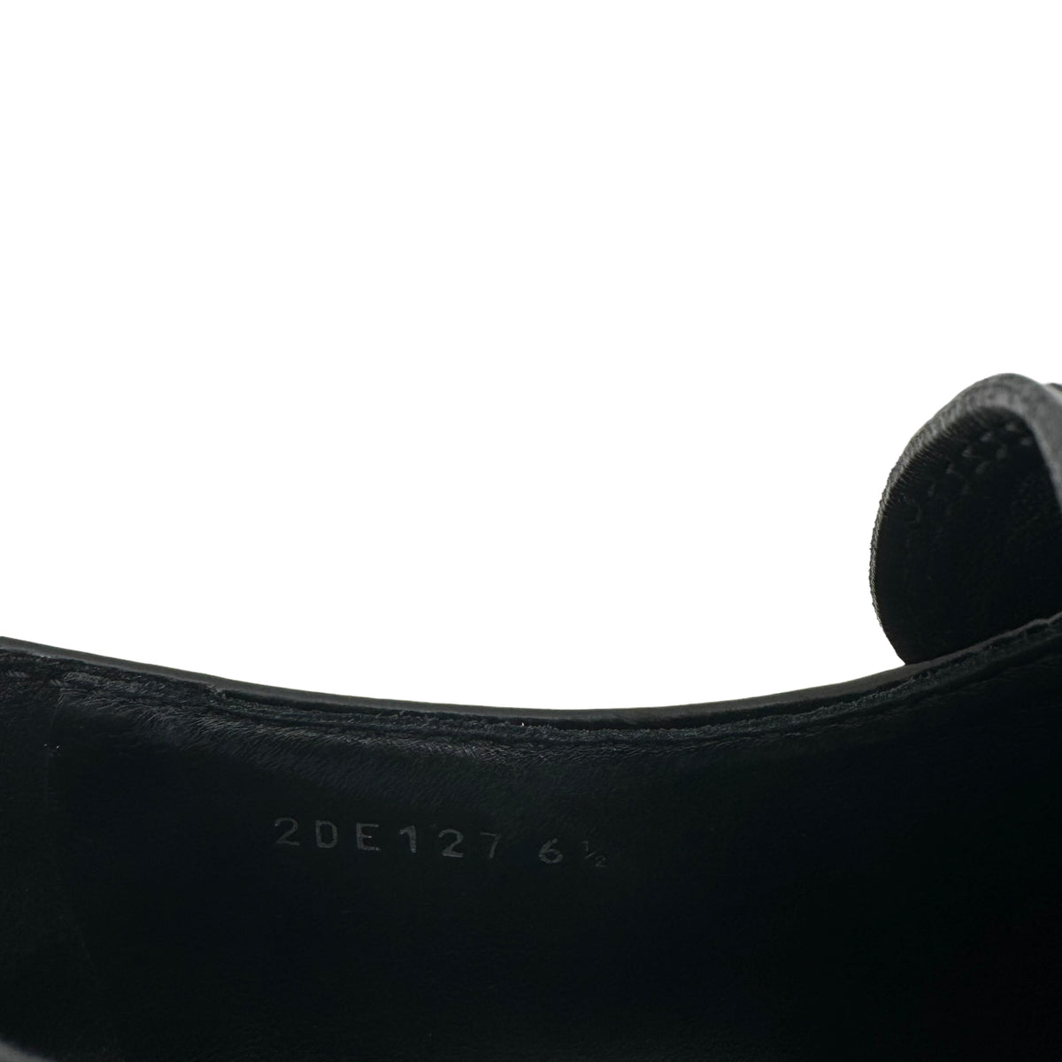 PRADA BRUSHED LEATHER LOAFERS BLACK UK6.5