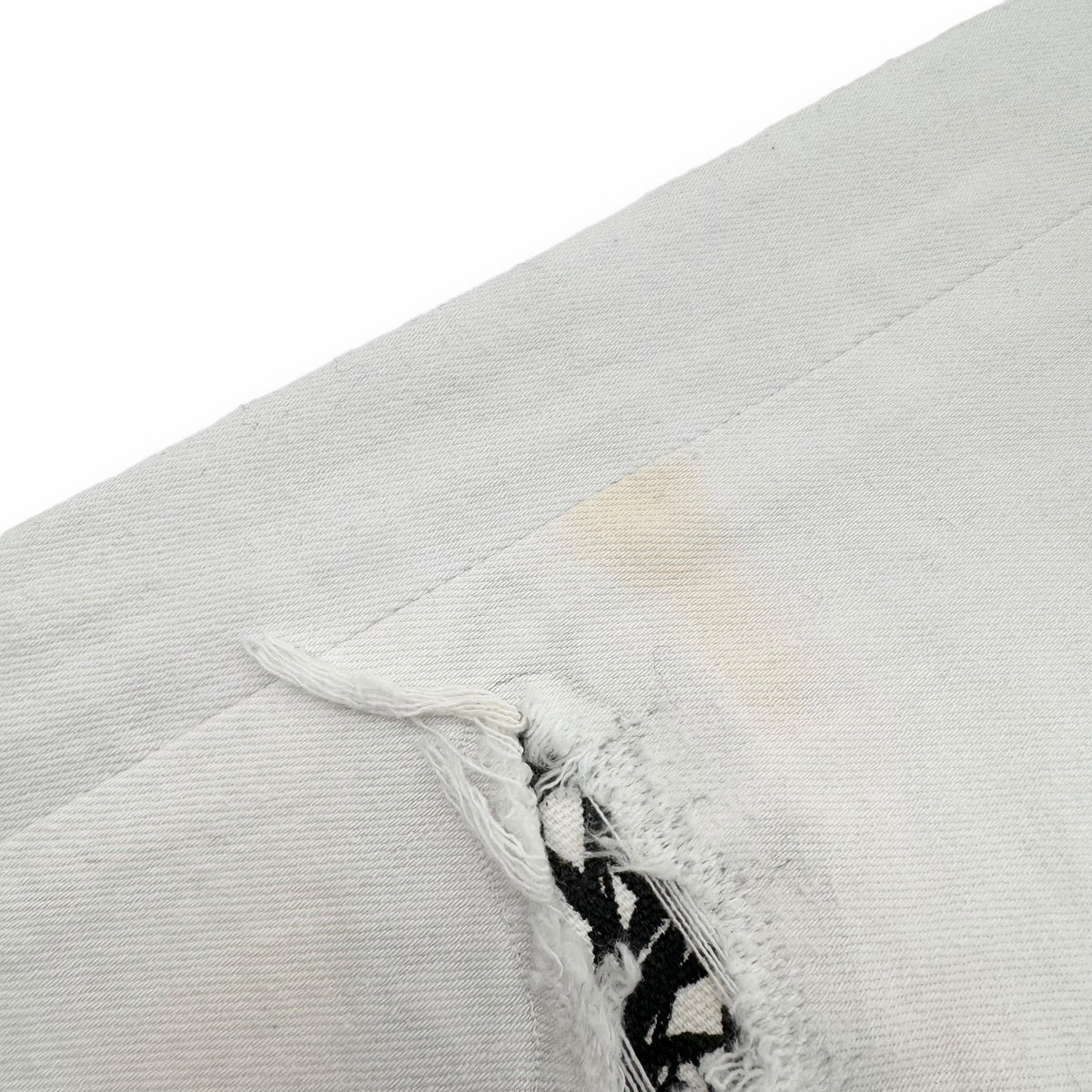 AMIRI DISTRESSED ART PATCH DENIM JEANS WHITE 36W