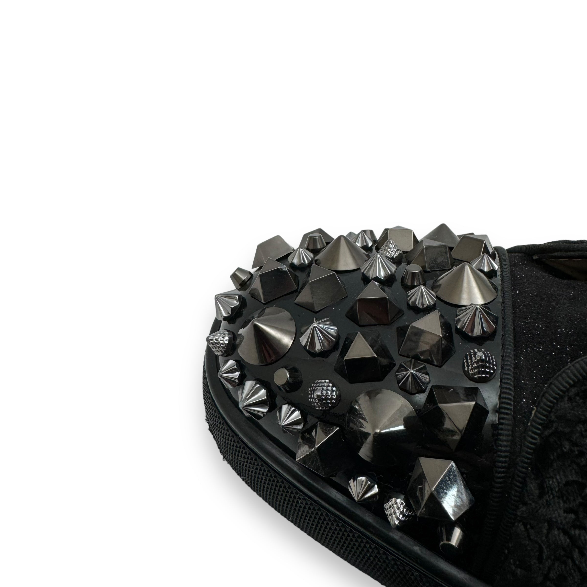 CHRISTIAN LOUBOUTIN SUEDE / LEATHER / VELVET CRYSTAL SNEAKER UK11