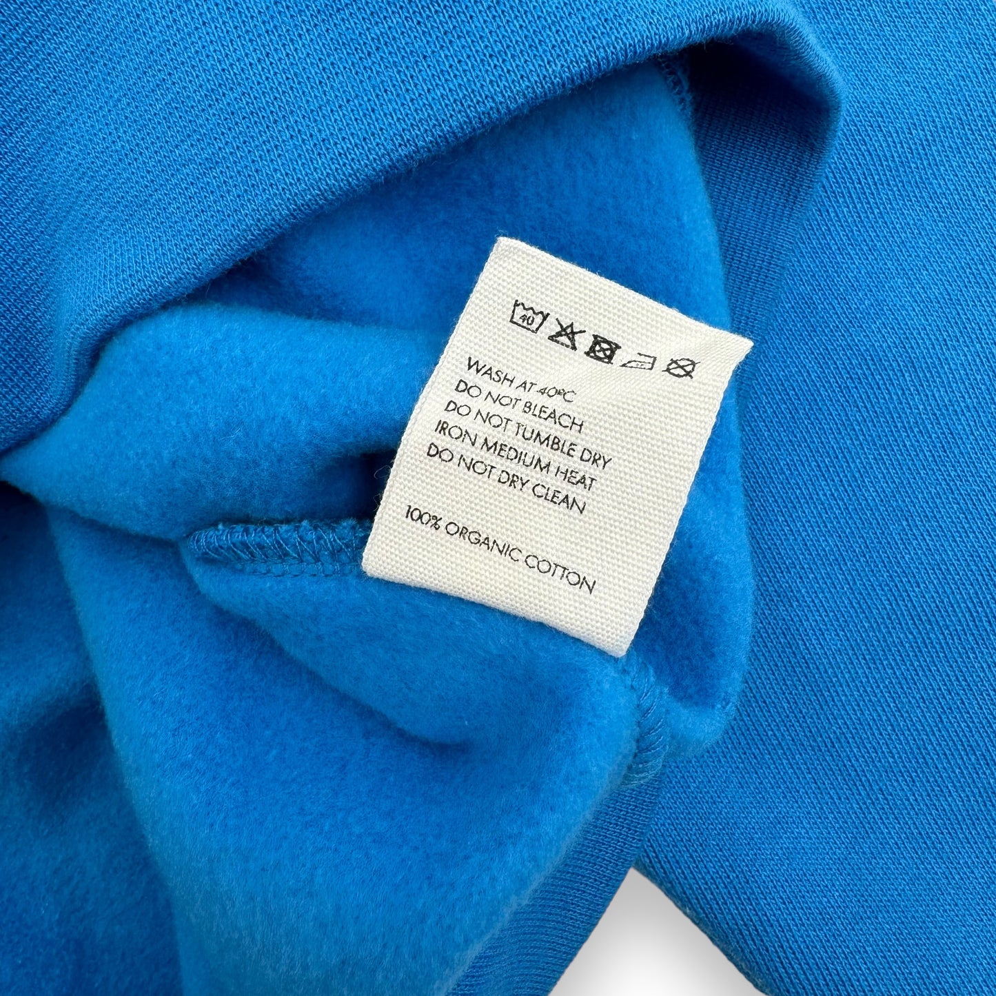 JACQUEMUS LOGO PRINT COTTON HOODIE BLUE L