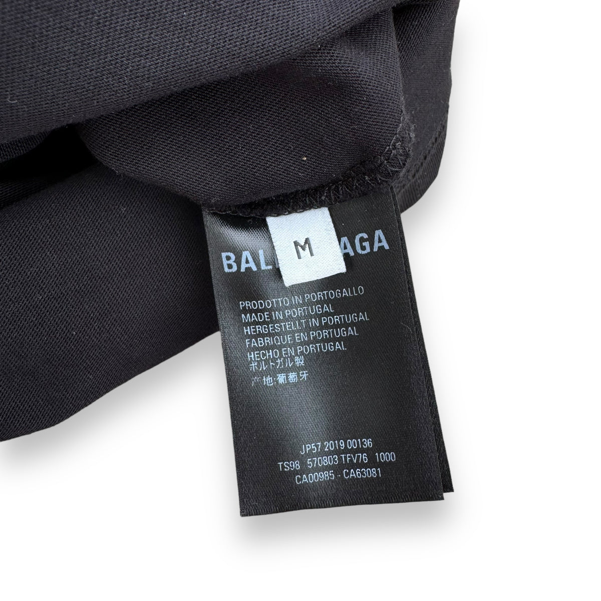 BALENCIAGA BB MODE COTTON T-SHIRT BLACK / WHITE M