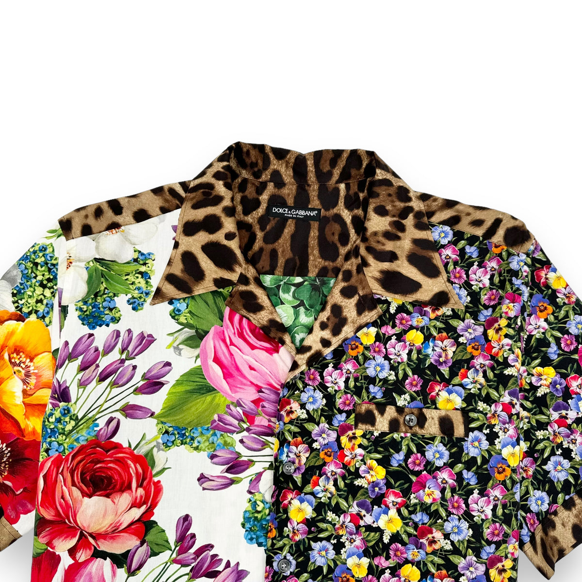 DOLCE&GABBANA EDEN SHORT SLEEVE FLORAL PRINT SHIRT L