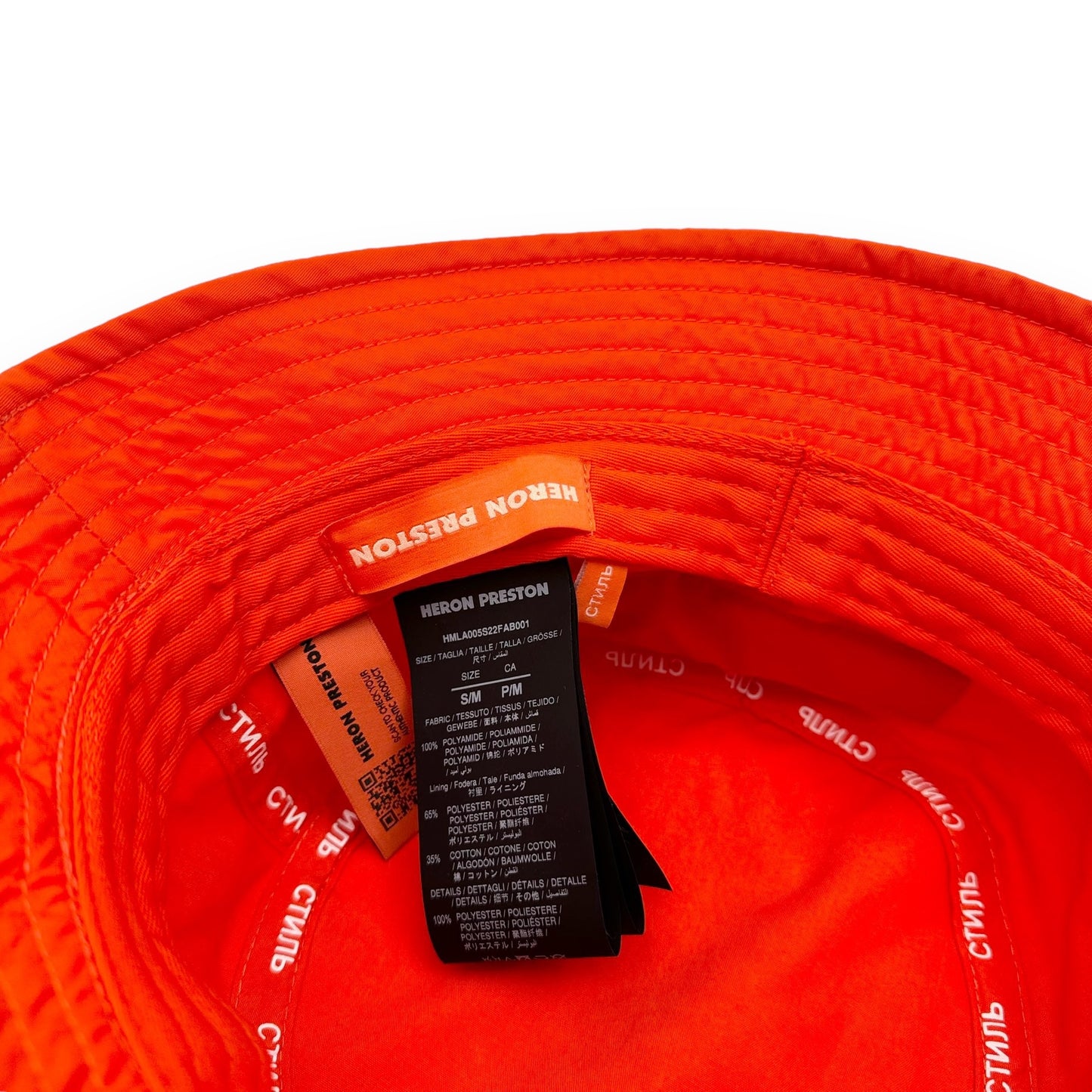 HERON PRESTON BUCKET HAT ORANGE M