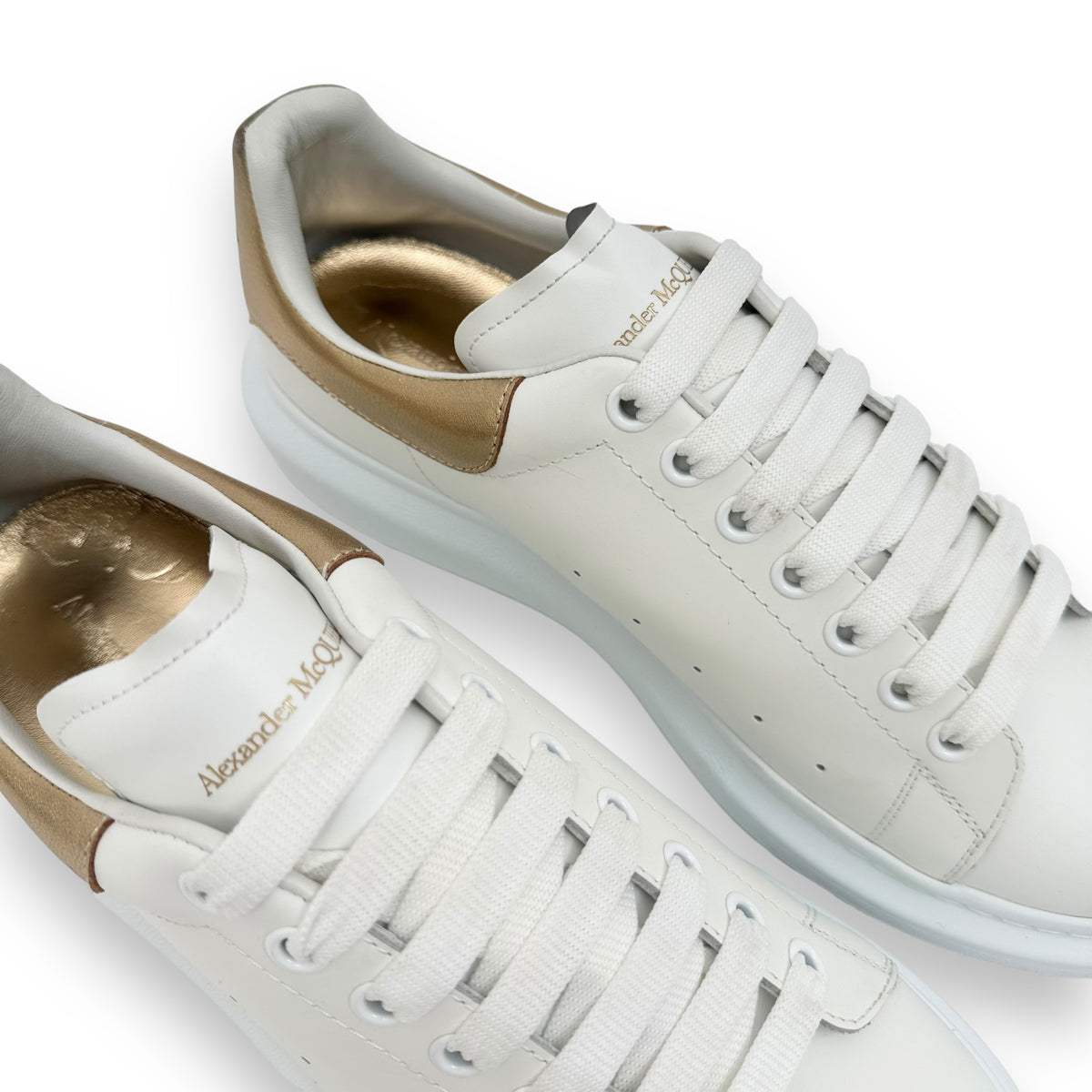 ALEXANDER MCQUEEN SNEAKER WHITE / GOLD UK11