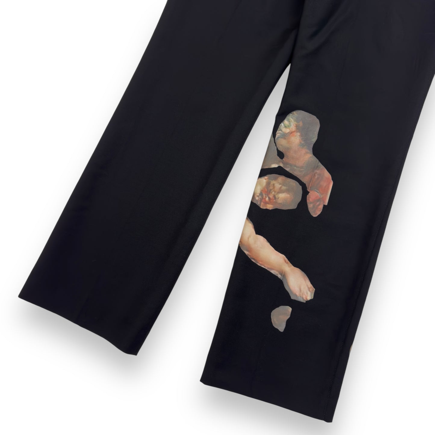 ACNE STUDIOS PRINTED SUIT TROUSERS BLACK M