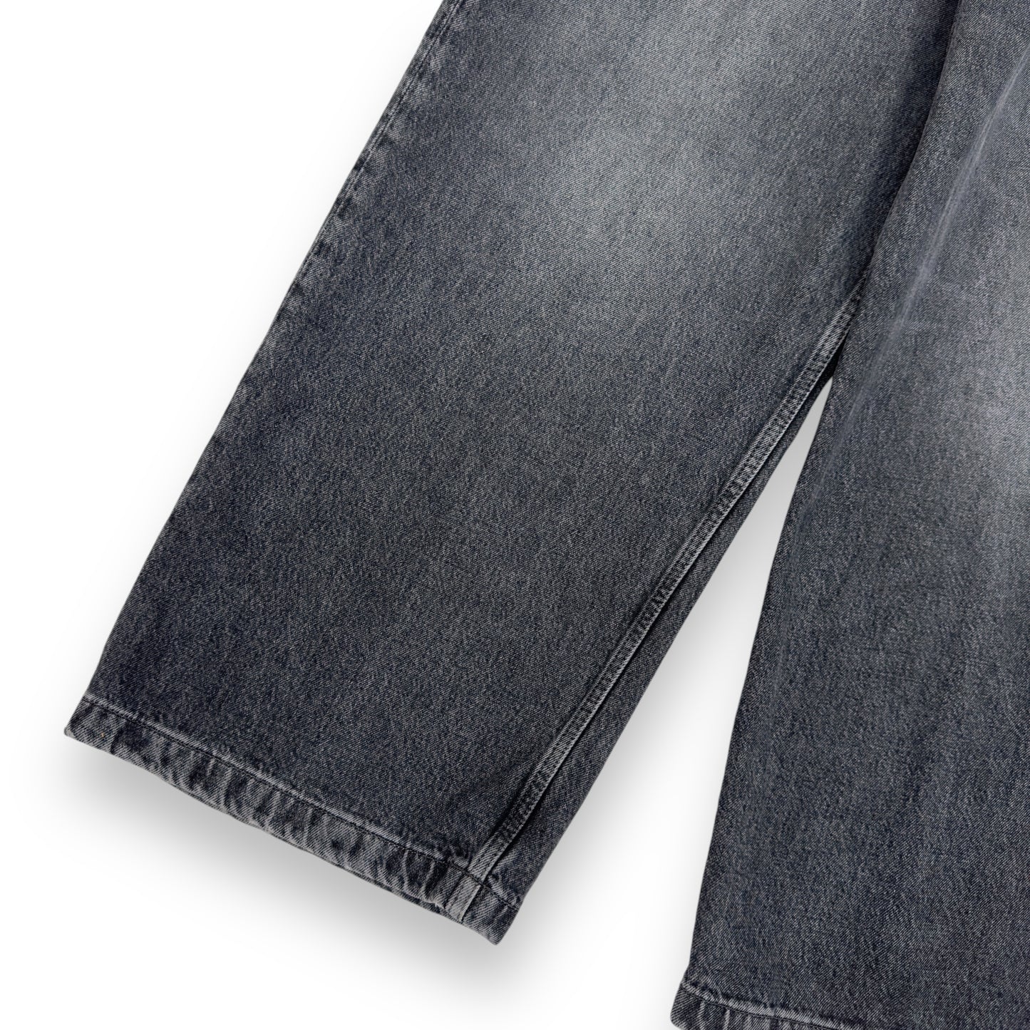 ACNE STUDIOS WASHED GREY WIDE LEG DENIM JEANS 32/34”