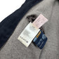 THOM SWEENEY BESPOKE SUEDE COLLARED BOMBER JACKET NAVY M