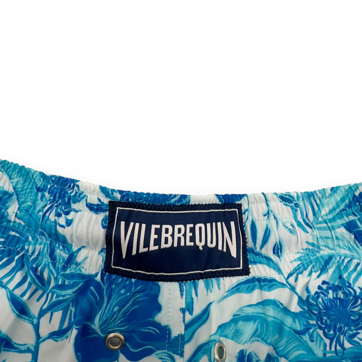 VILEBREQUIN MOORISE TROPICAL PRINT SWIM SHORTS BLUE / WHITE M