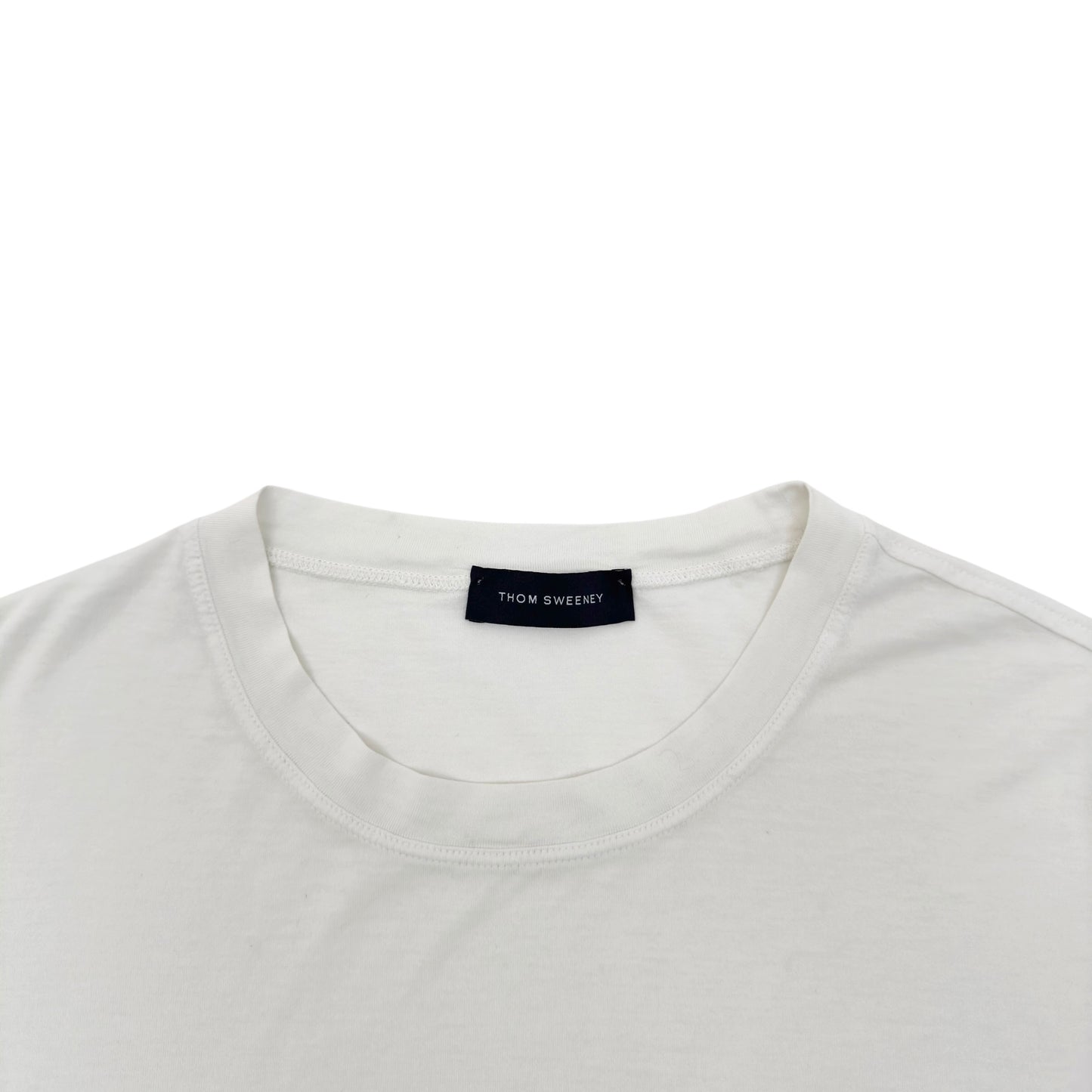 THOM SWEENEY COTTON POCKET T-SHIRT WHITE L