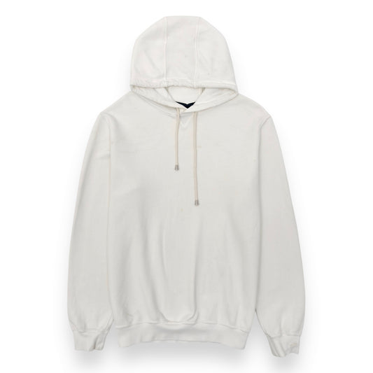 THOM SWEENEY COTTON HOODIE WHITE L