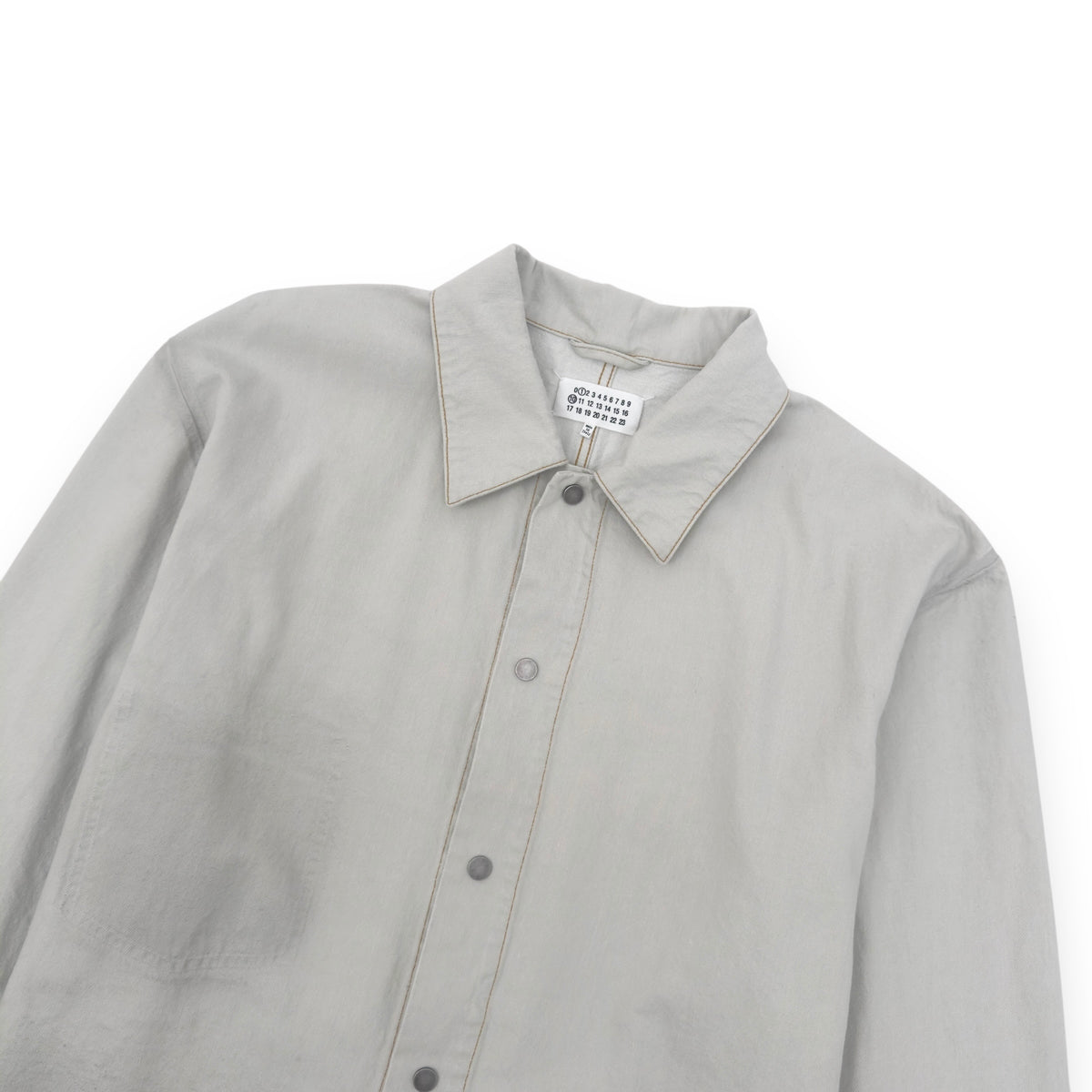 MAISON MARGIELA OVERSIZED LONG DENIM JACKET CHALK 48 / M