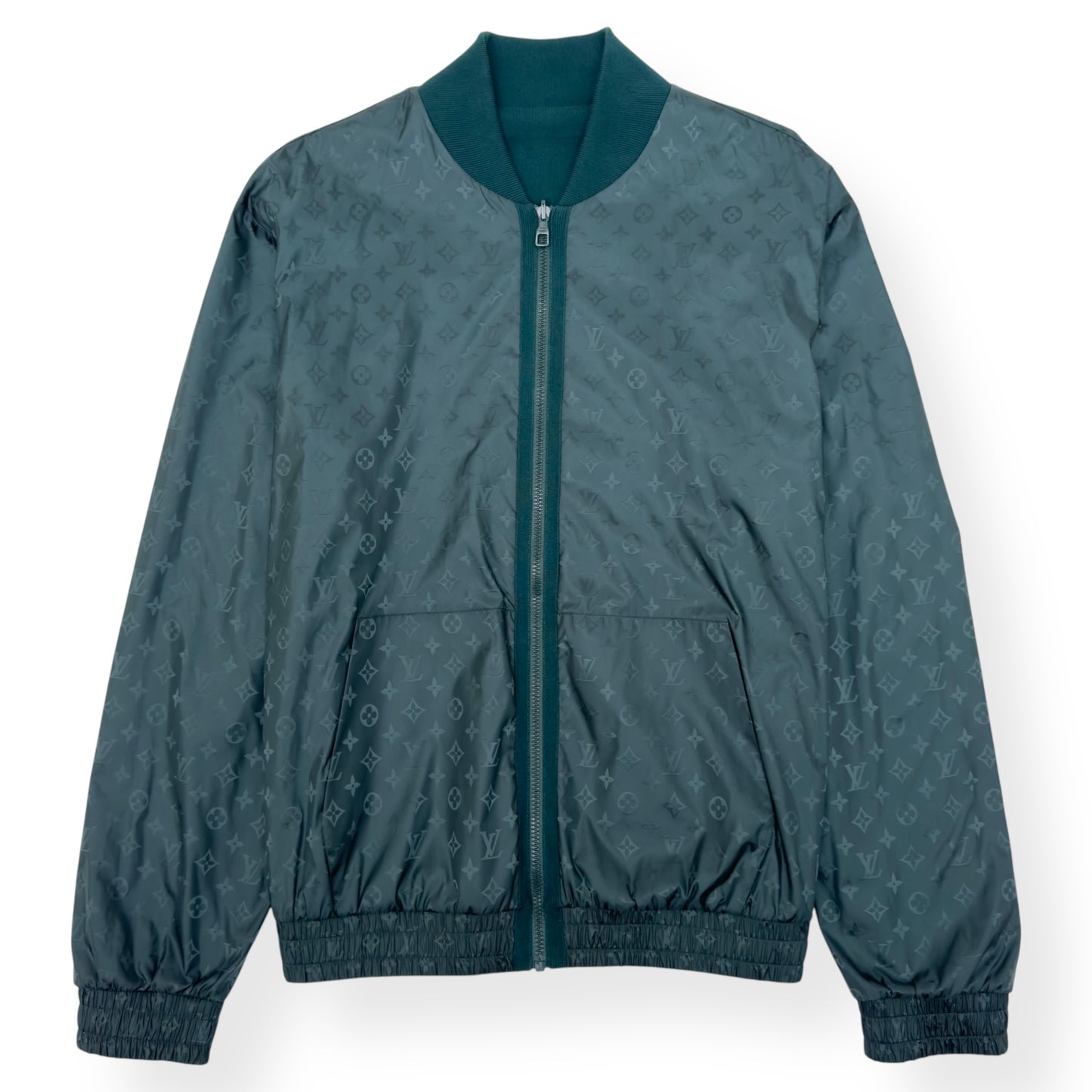LOUIS VUITTON MONOGRAM REVERSIBLE COTTON BOMBER JACKET PINE GREEN XXL