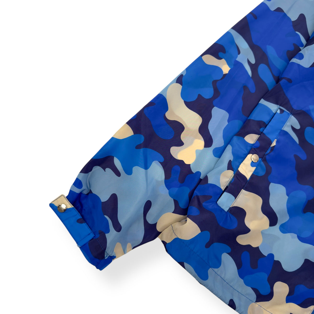 MONCLER VIDOURLE CAMOFLAGE SHELL WINDBREAKER JACKET BLUE S