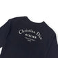 CHRISTIAN DIOR COTTON LOGO CREWNECK T-SHIRT BLACK / WHITE L