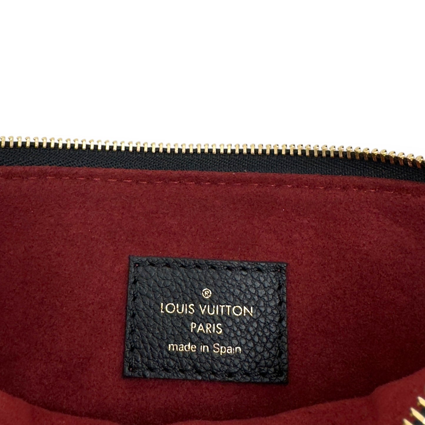 LOUIS VUITTON MULTI POUCHETTE ACCESSORIES MONOGRAM EMPREINTE LEATHER BAG BLACK / CREAM