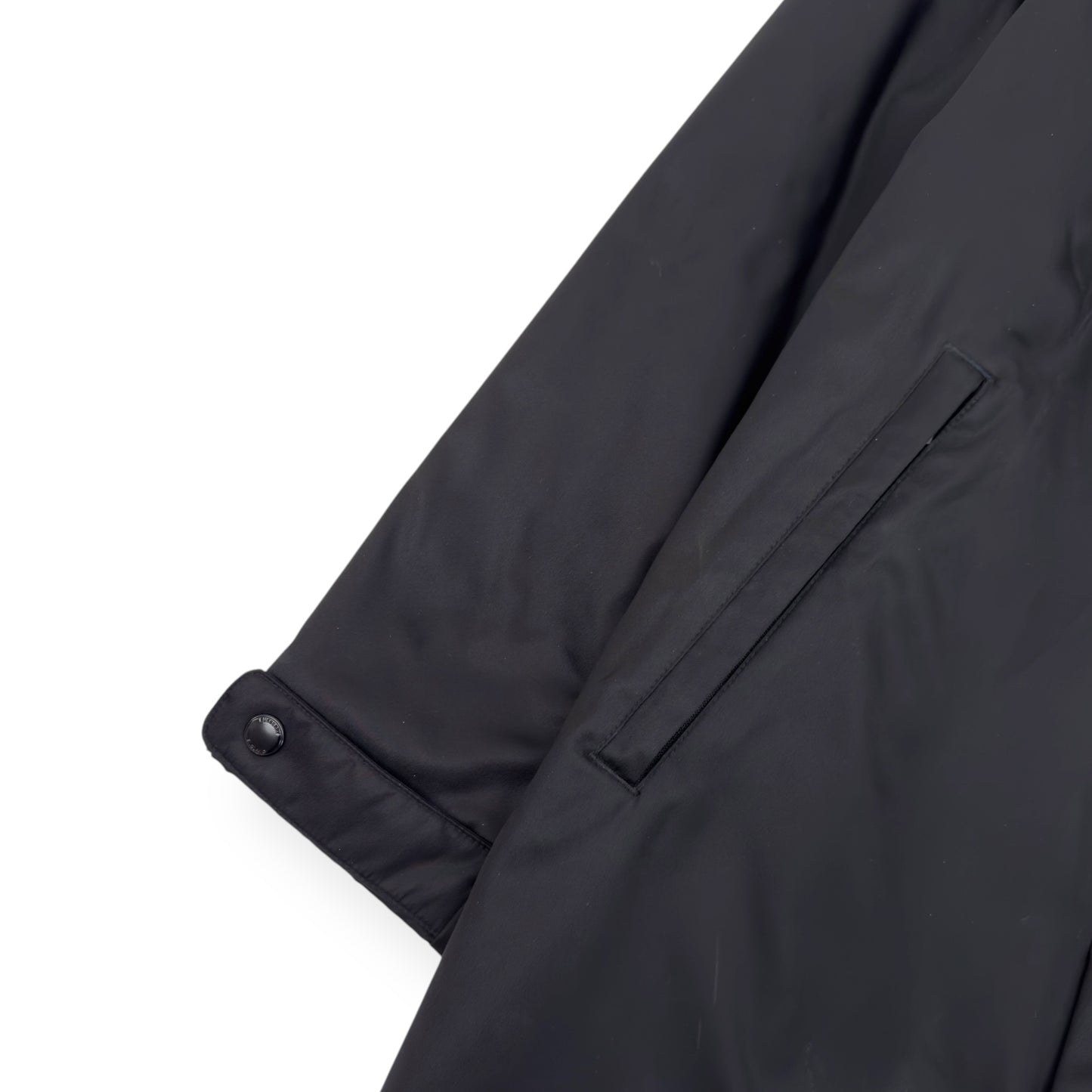 BURBERRY LOCATION-PRINT NYLON ECONYL PARKA JACKET BLACK M