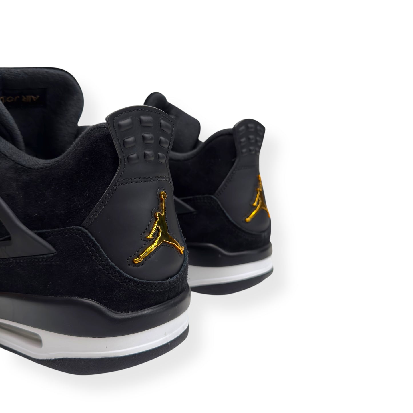 AIR JORDAN 4 RETRO GS SNEAKER ROYALTY BLACK / GOLD UK9.5