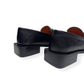 GANNI CRYSTAL-EMBELLISHED LEATHER LOAFERS BLACK / SILVER 38 / UK5