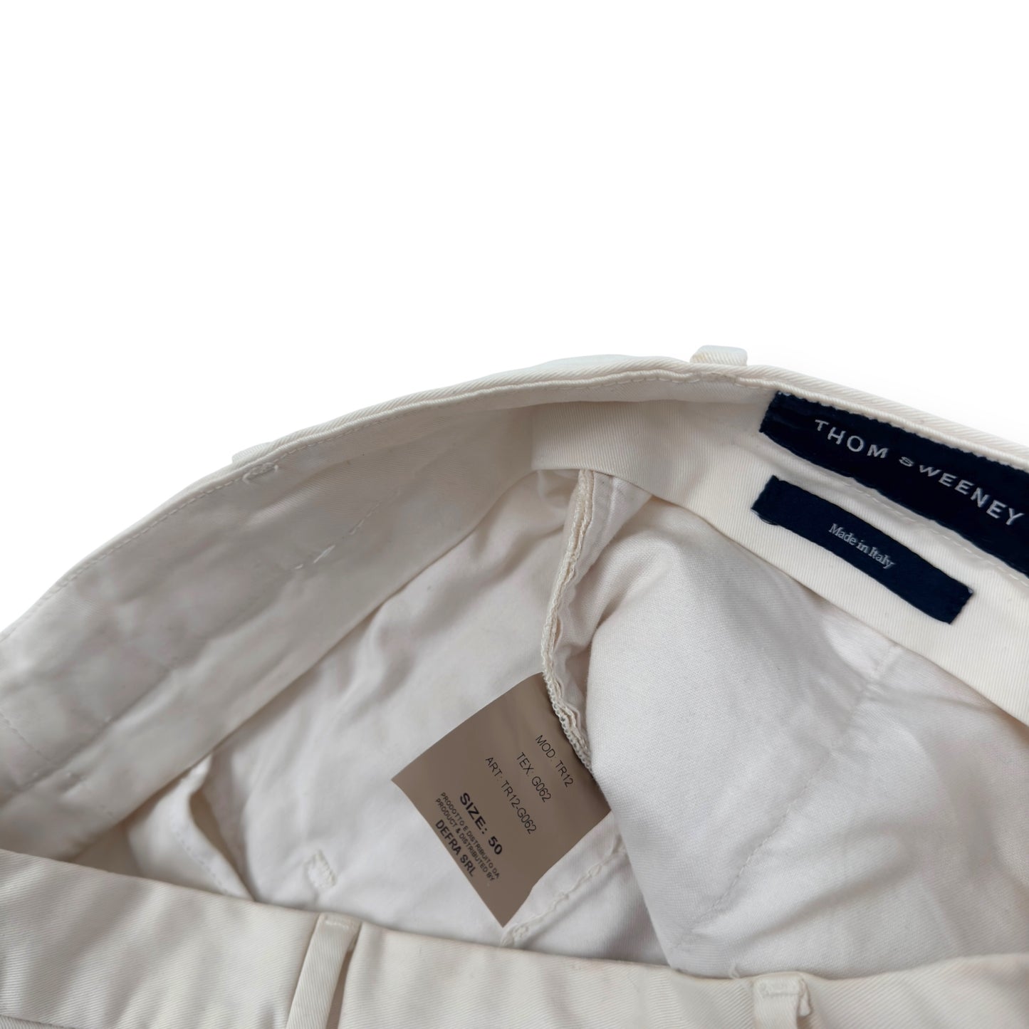 THOM SWEENEY TROUSERS CREAM 50 / M