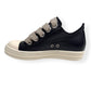 RICK OWENS JUMBO LACE LEATHER SNEAKER BLACK / MILK 41.5 / UK7.5