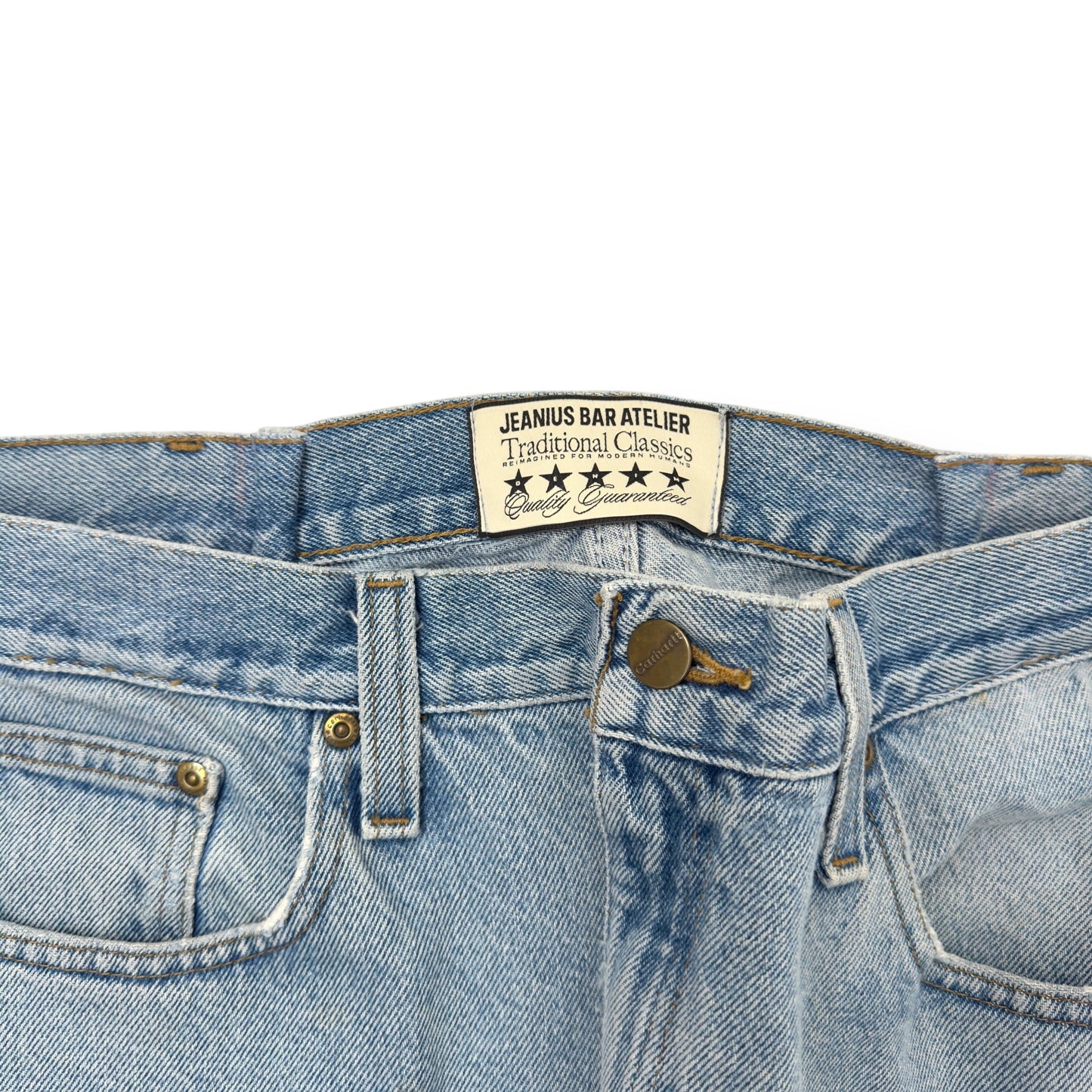 JEANIUS BAR ATELIER CUSTOM CARPENTER DENIM JEANS BLUE W36”