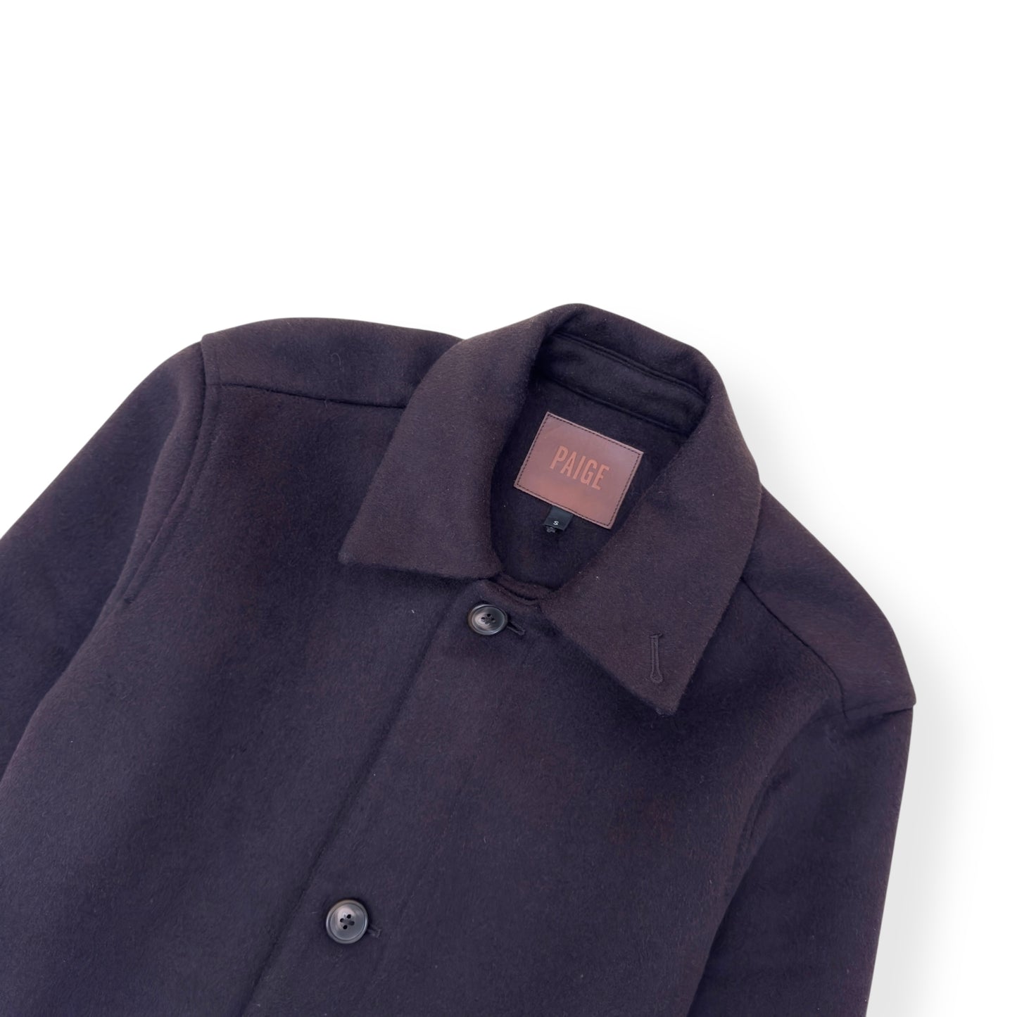 PAIGE WOOL-BLEND PENNINGTON OVERCOAT BROWN S