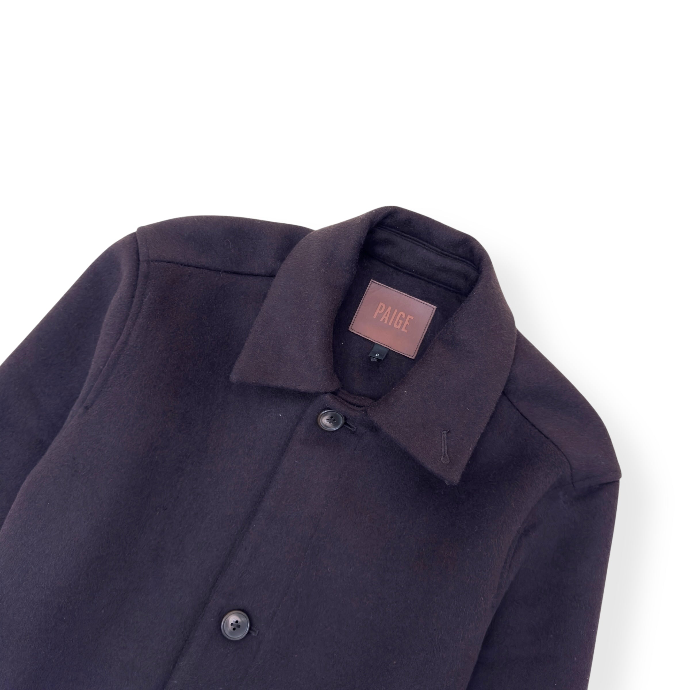 PAIGE WOOL-BLEND PENNINGTON OVERCOAT BROWN S