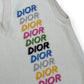 DIOR LOGO-KNIT WOOL VEST CREAM / MULTICOLOURED XL