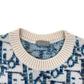 DIOR OBLIQUE VIRGIN WOOL JACQUARD SWEATER BLUE / WHITE XXL