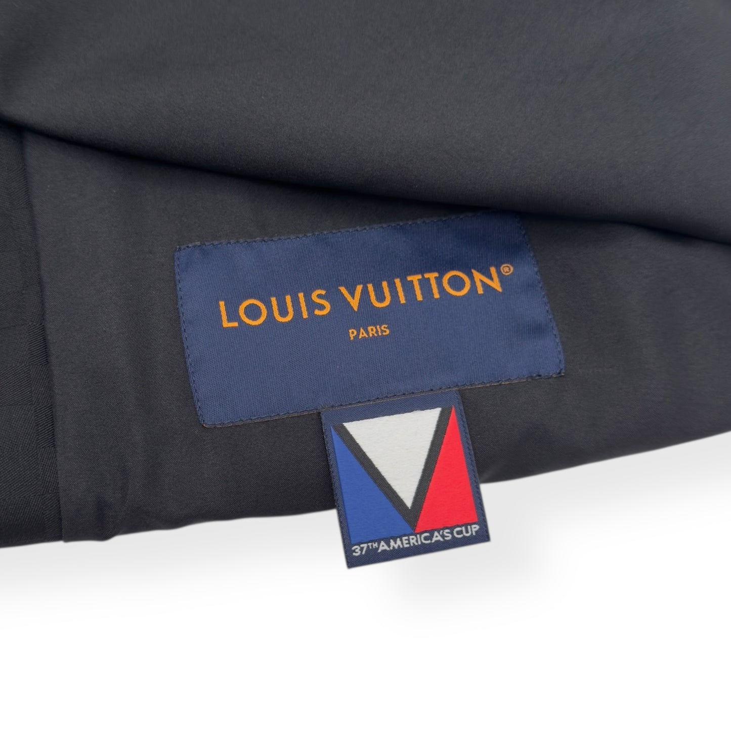 LOUIS VUITTON DAMIER OPEN COLLAR WOOL JACKET BLACK 48 / S