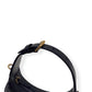 GUCCI CHEVRON LEATHER GG MARMONT HALF-MOON BAG BLACK MINI