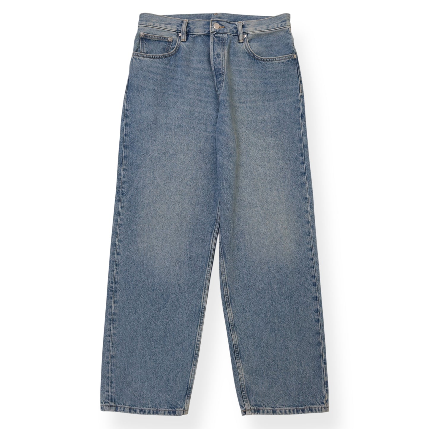 ARKET STRAIGHT LEG DENIM JEANS MID BLUE W32”