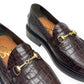 BLACKSTOCK & WEBER THE MASON HORSE BIT LOAFER WALNUT CROC  US6 / UK5