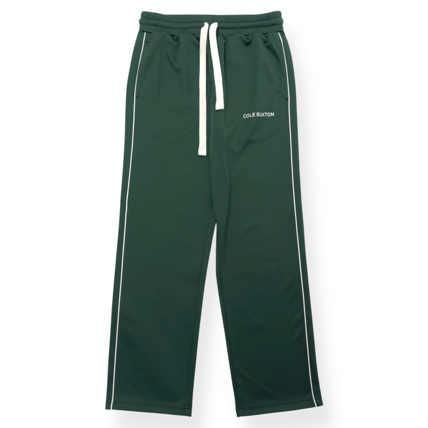 COLE BUXTON PIN STRIPE TRACK PANTS GREEN M