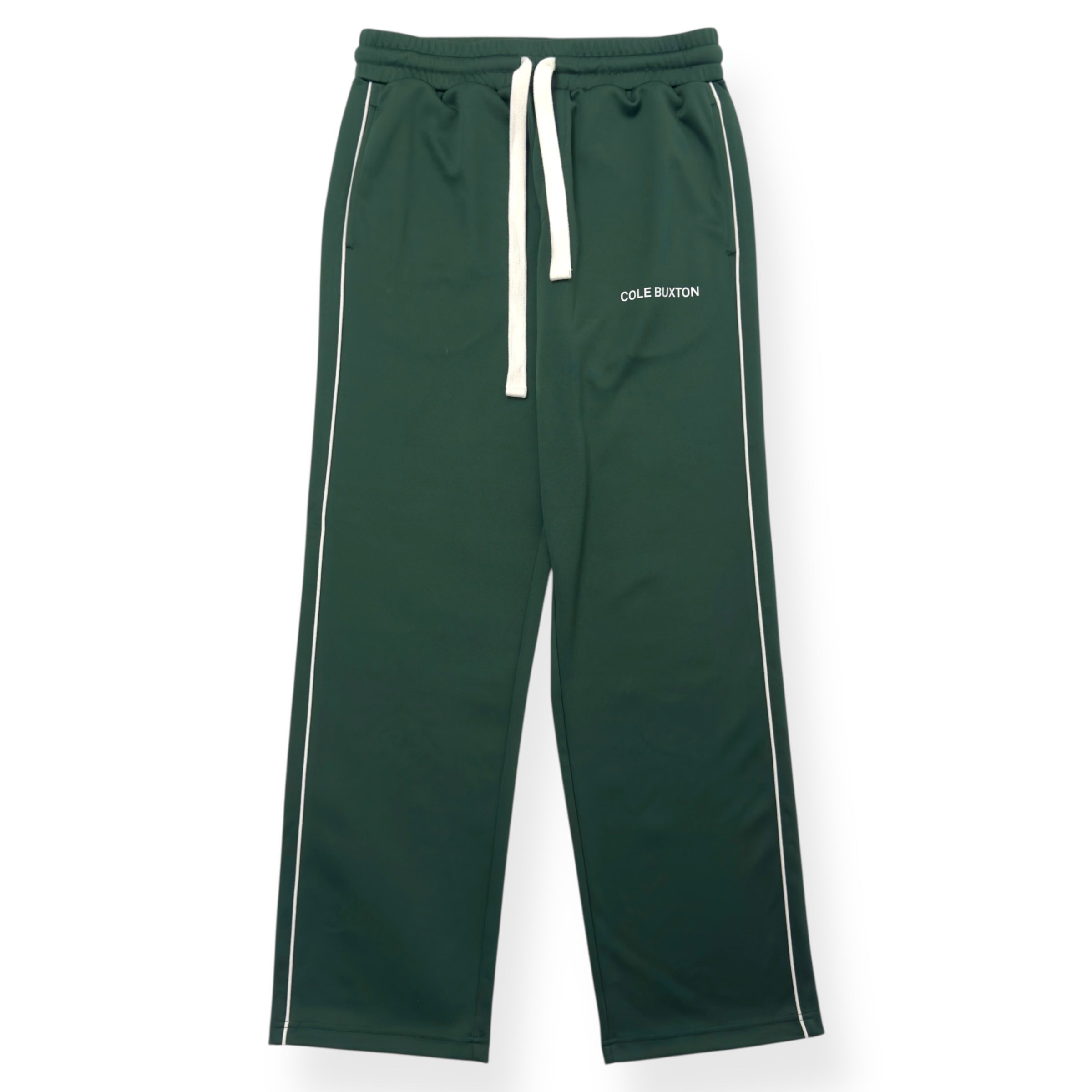 COLE BUXTON PIN STRIPE TRACK PANTS GREEN M