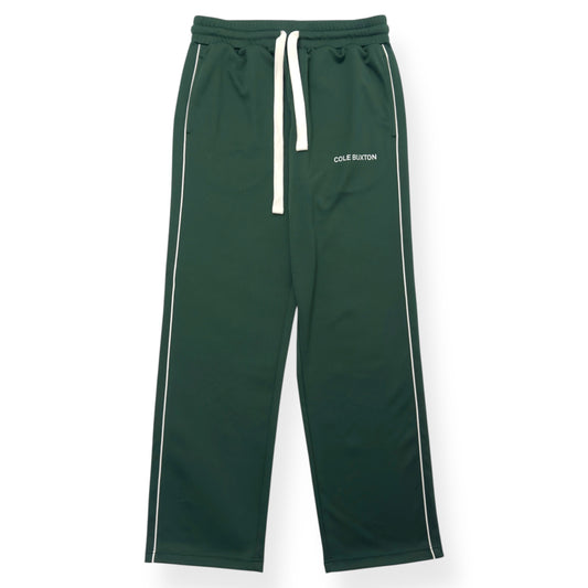 COLE BUXTON PIN STRIPE TRACK PANTS GREEN M