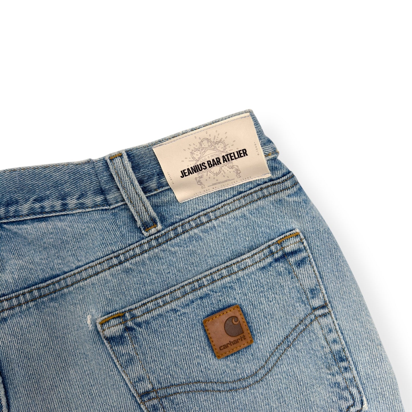 JEANIUS BAR ATELIER CUSTOM CARPENTER DENIM JEANS BLUE W36”