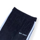 PALM ANGELS VELOUR TRACK PANTS BLACK / WHITE M