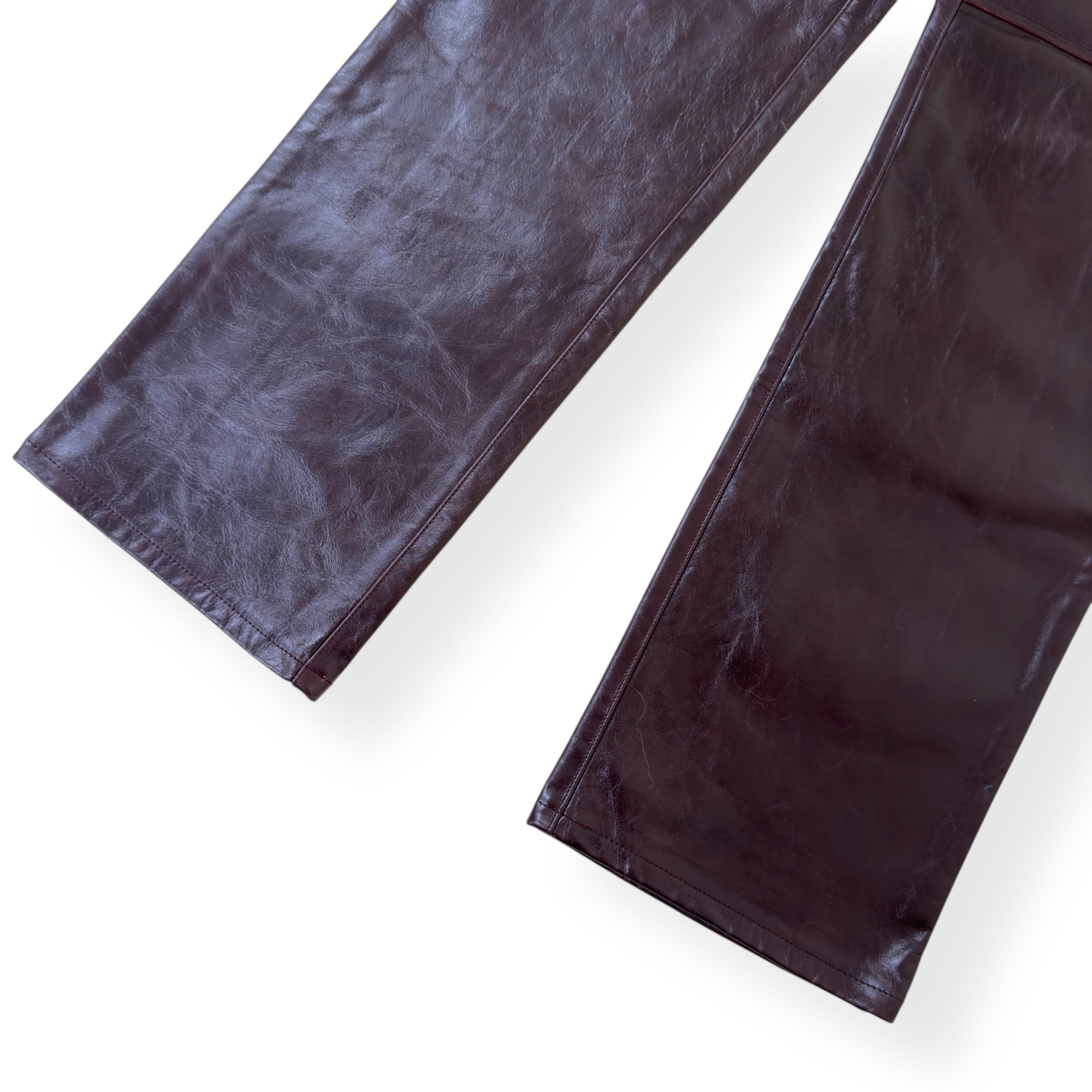 SÉFR EITO LEATHER TROUSERS MATARO RED L