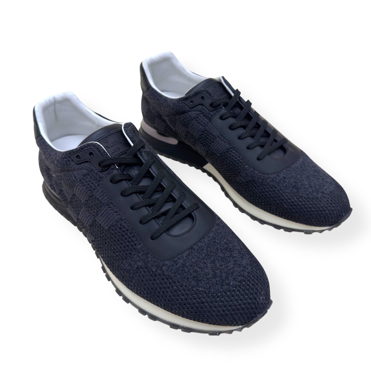 LOUIS VUITTON DAMIER MESH RUN AWAY SNEAKER BLACK UK9.5