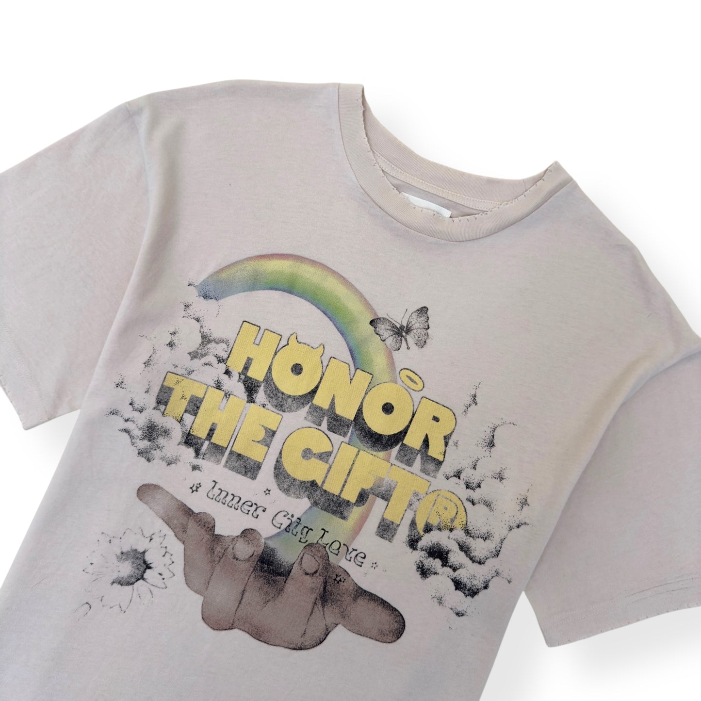 HONOR THE GIFT GRAPHIC T-SHIRT BEIGE M