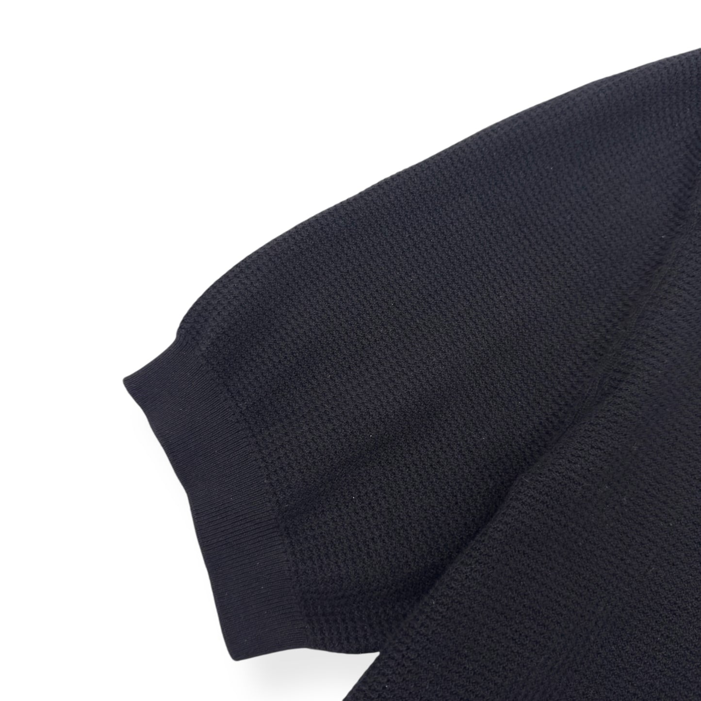 ZEGNA PREMIUM COTTON POLO SHIRT BLACK 50 / M