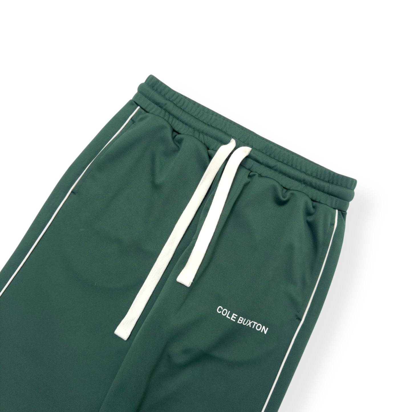 COLE BUXTON PIN STRIPE TRACK PANTS GREEN M